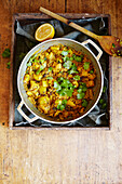 Smashed zucchini curry