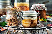 Preserved meat in jars (home-made preserved meat)