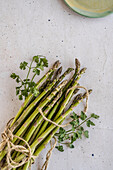 Fresh green asparagus spears