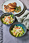 Low-Carb Schnitzel with salad