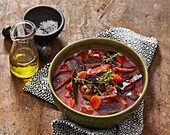Beef stew with beetroot