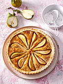 Coffee and pear pie