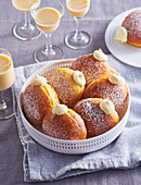 Doughnuts filled with cream