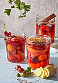 Preserved fruit compote with spices