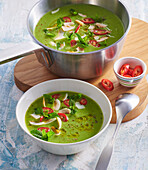 Courgette soup with coconut milk
