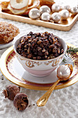 Kutia - traditional Christmas Eve dish of Eastern European cuisine (poppy seed with honey and dried fruit)