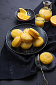 Vegan orange semolina cakes