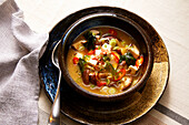 Fiery Japanese broth with chowder