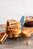 Bavarian Zwetschgenbavesen (French toast filled with damson compote)