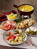 Cheese fondue from the oven