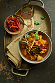 Pumpkin-mango stew with fermented chili paste