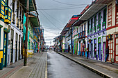 Colourful houses in Filandia, UNESCO World Heritage Site, Coffee Cultural Landscape, Colombia, South America