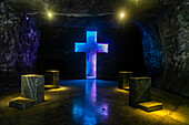 Christliches Kreuz, Salzkathedrale von Zipaquira, Kolumbien, Südamerika