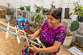 Tinta Maya Artisans weaving, Guatemala, Central America