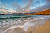 Luskentyre Beach an der Westküste der Isle of Harris, Äußere Hebriden, Schottland, Vereinigtes Königreich, Europa