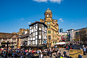 Blick auf den Exchange Square, Manchester, England, Vereinigtes Königreich, Europa