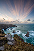 Sea Stacks at Mangersta on the Isle of Lewis in the Outer Hebrides of Scotland, United Kingdom, Europe