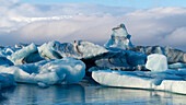 Icebergs in Jokulsarlon glacier lagoon, Iceland, Polar Regions