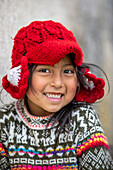 Ecuadorianisches Mädchen in einem Chimborazo-Dorf, Ecuador, Südamerika