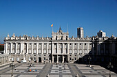 Facade of the Palacio Real (Royal Palace), Madrid, Spain, Europe