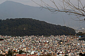 Panoramic view to dusty Kathmandu, Nepal, Asia