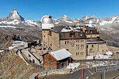 Gornergrat Observatory, 3100m, view of Matterhorn Peak, 4478m, Zermatt, Valais, Swiss Alps, Switzerland, Europe