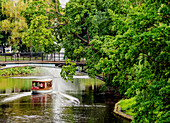 Boat on the City Canal, Riga, Latvia, Europe