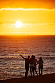People watching sunset, Camps Bay, Cape Town, Western Cape, South Africa, Africa