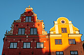Traditionelle Architektur in Gamla Stan, Stockholm, Södermanland und Uppland, Schweden, Skandinavien, Europa