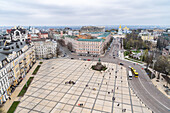 Sophia Square looking towards St. Michael's Monastery, Kyiv (Kiev), Ukraine, Europe