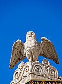 Owl Sculpture at The Academy of Athens, detailed view, Athens, Attica, Greece, Europe