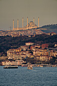 A mosque at sunset, Istanbul, Turkey, Europe