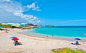 Beachgoers on John Smiths Bay, Smiths Parish, Bermuda, Atlantic, Central America