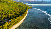 Luftaufnahme von Rurutu, Austral-Inseln, Französisch-Polynesien, Südpazifik, Pazifik