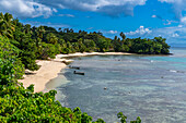 Weißer Sandstrand, Taveuni, Fidschi, Südpazifik, Pazifik
