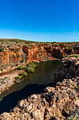 View over Yardie Creek, Ningaloo Reef, UNESCO World Heritage Site, Exmouth, Western Australia, Australia, Pacific