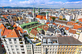 Cityscape from Haus des Meeres, flak tower, Vienna, Austria, Europe