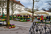 Fruit and vegetable stalls in the outdoor market, Ljubljana, Slovenia, Europe