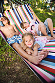 Children on hammock