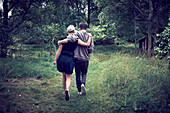 Young couple walking together