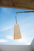 Construction crane at construction site