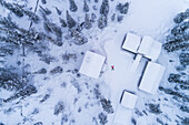 Farm buildings at winter