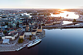 Aerial view of Riddarholmen, Stockholm, Sweden