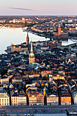 Luftaufnahme der Altstadt von Stockholm, Schweden