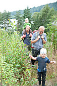 Family hiking