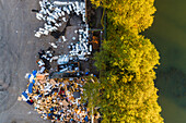 Aerial view of landfill site