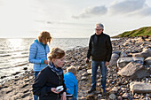 Family on beach