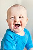Portrait of happy baby boy