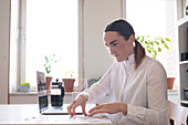 Woman doing paper work
