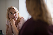 Two women having business meeting